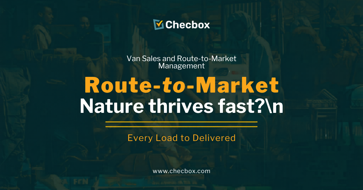 Market scene with delivery van